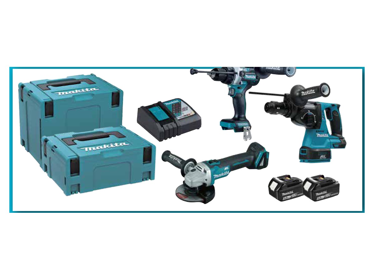 Set Makita DLX3221TJ – 3 scule LXT 18 V, 5 Ah