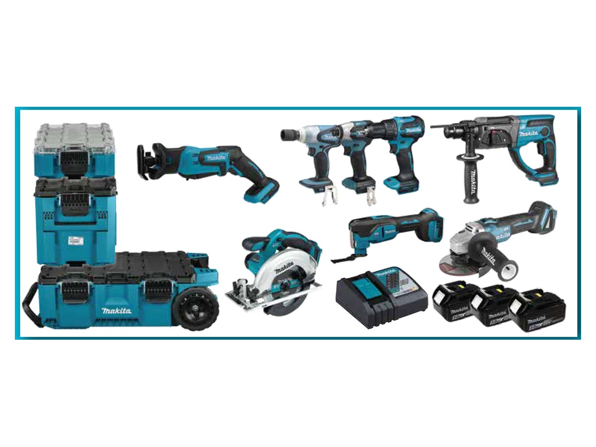 Set Makita KIT10513 – 8 scule LXT 18 V și MAKTRAK